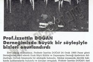 PROF. İZZETTİN DOĞAN ZİYARETİ